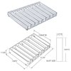 Azar Displays Clear 8 Compartment Divider Bin Cosmetic Tray with Pushers - 8 Slots per Tray, 2-Pack 225830-8COMP-CLR-2PK